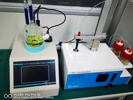 卡爾費(fèi)休水分測定儀聯(lián)用卡氏加熱爐檢測磷酸鐵鋰中的水分